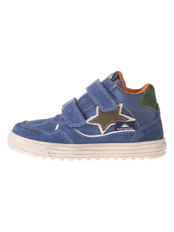 Skórzane sneakersy "Comy" w kolorze granatowym