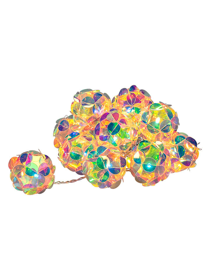 LED-Lichterkette "Baubles" in Bunt - (L)165 cm