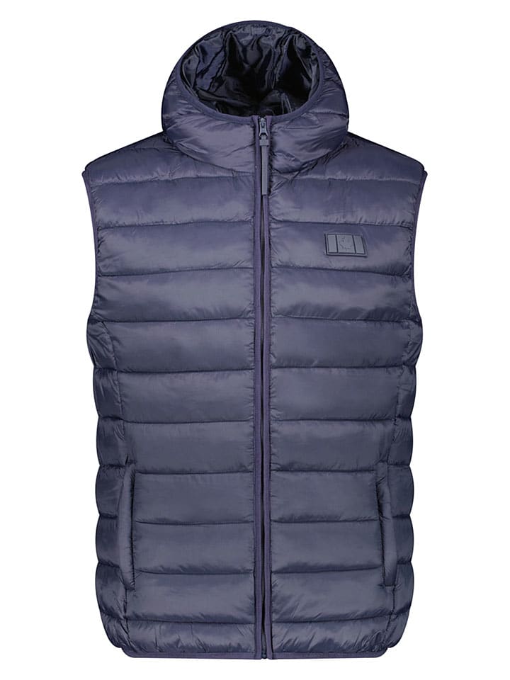 Doorgestikte bodywarmer "Vamichokeak" donkerblauw