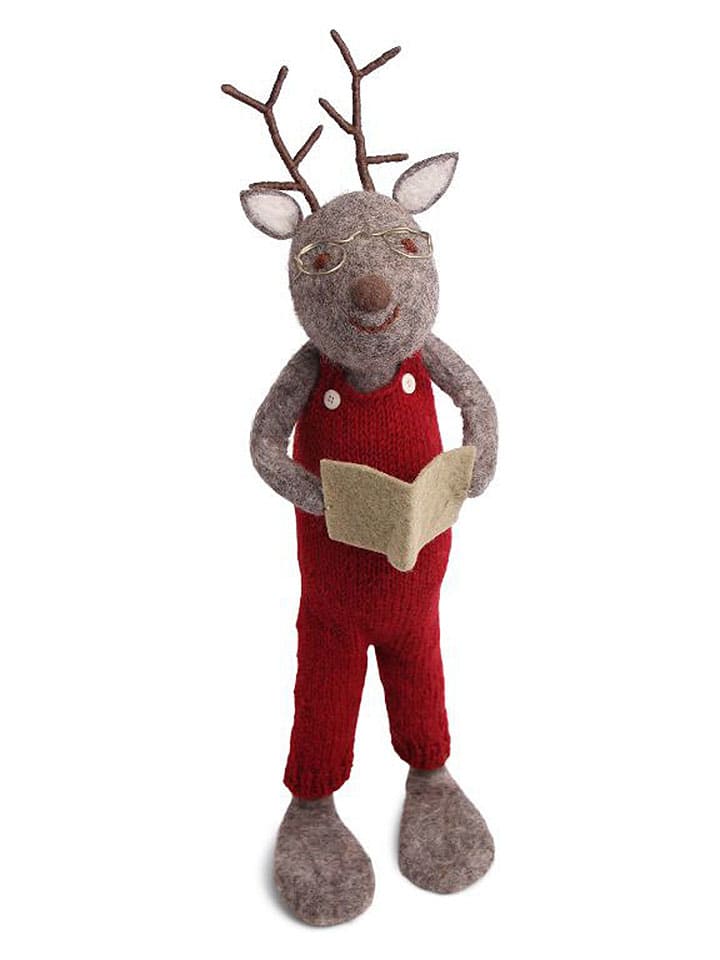 Dekofigur "Deer" in Rot - (H)60 cm