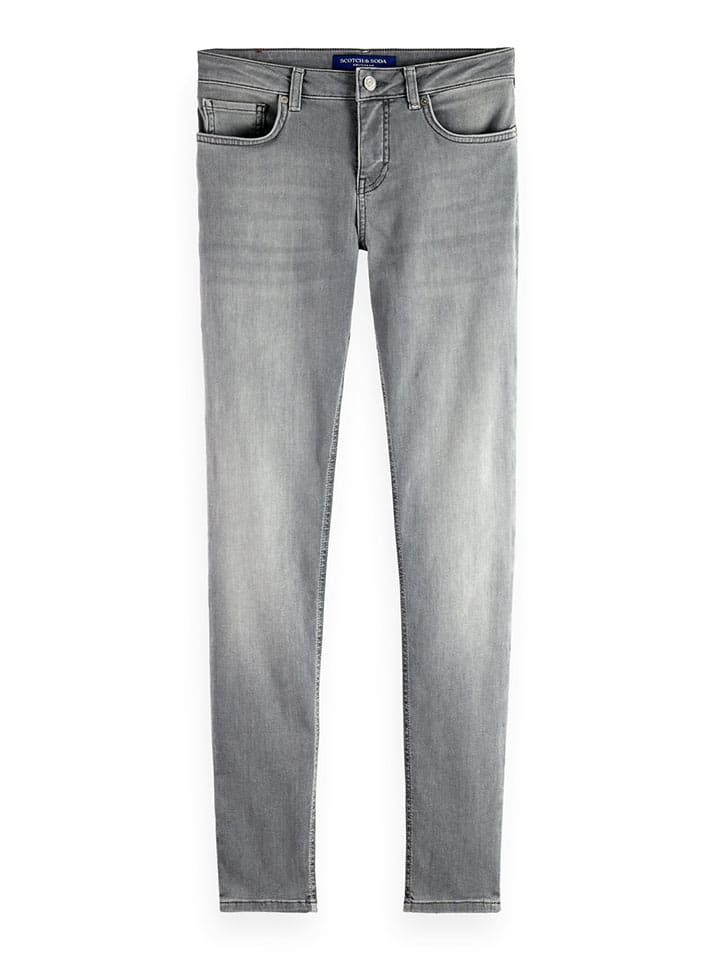 Dżinsy - Skinny fit - w kolorze szarym
