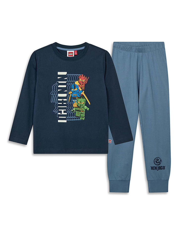 Pyjama in Dunkelblau/ Hellblau