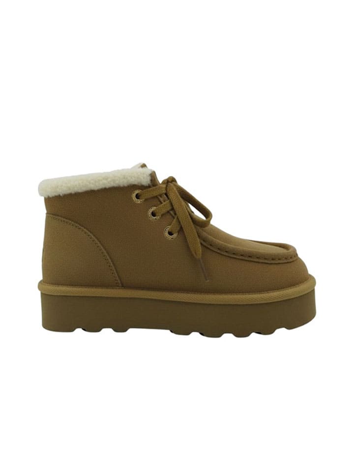 Leder-Boots in Oliv