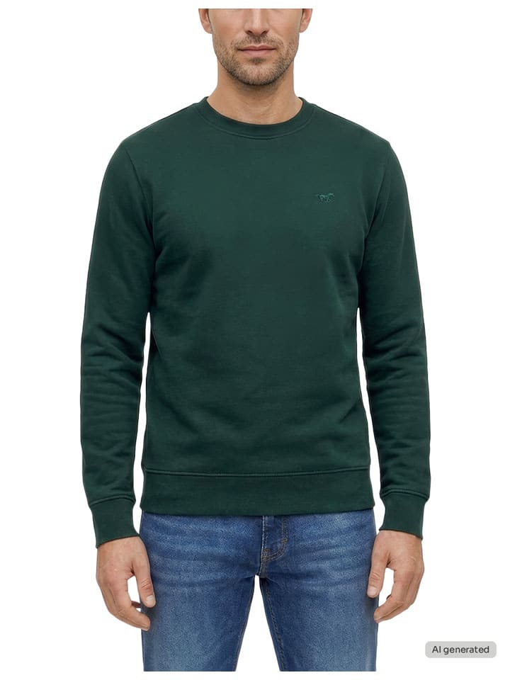 Sweatshirt in Dunkelgrün