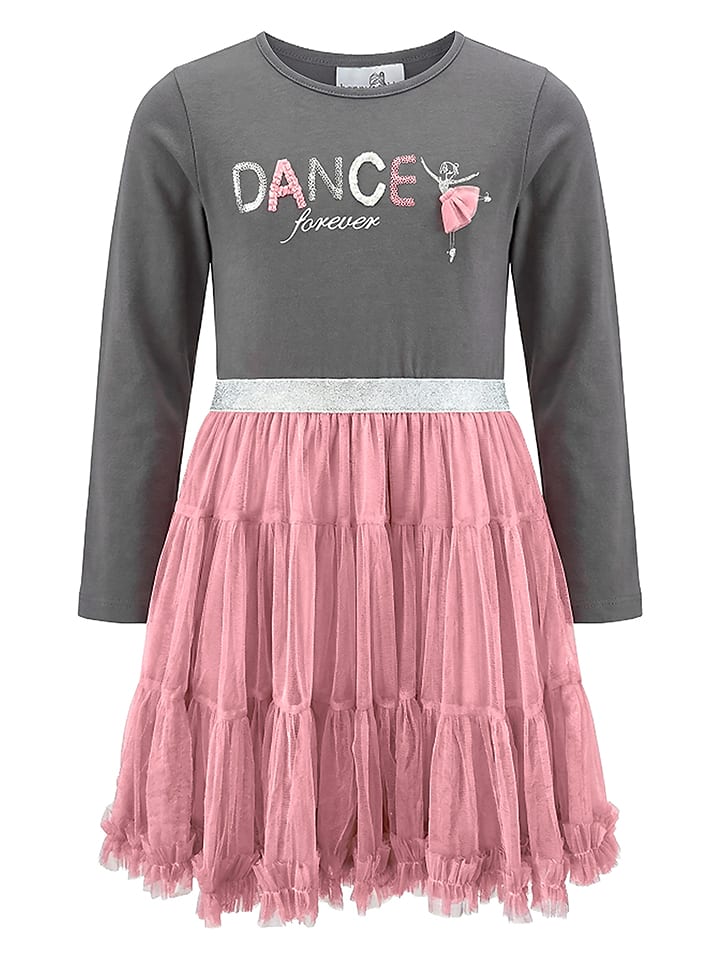 Kleid in Grau/ Rosa