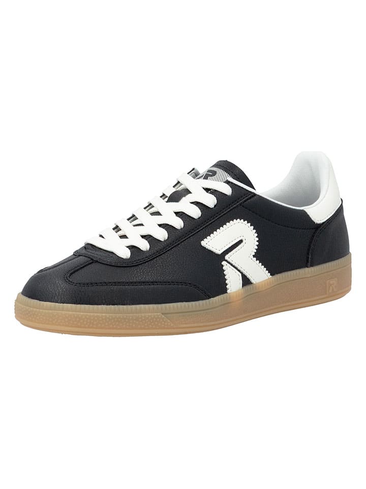 Leder-Sneakers in Schwarz