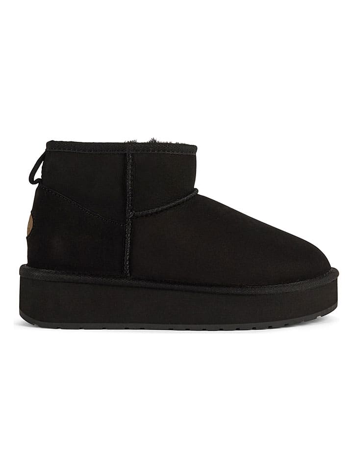 Leren winterboots zwart