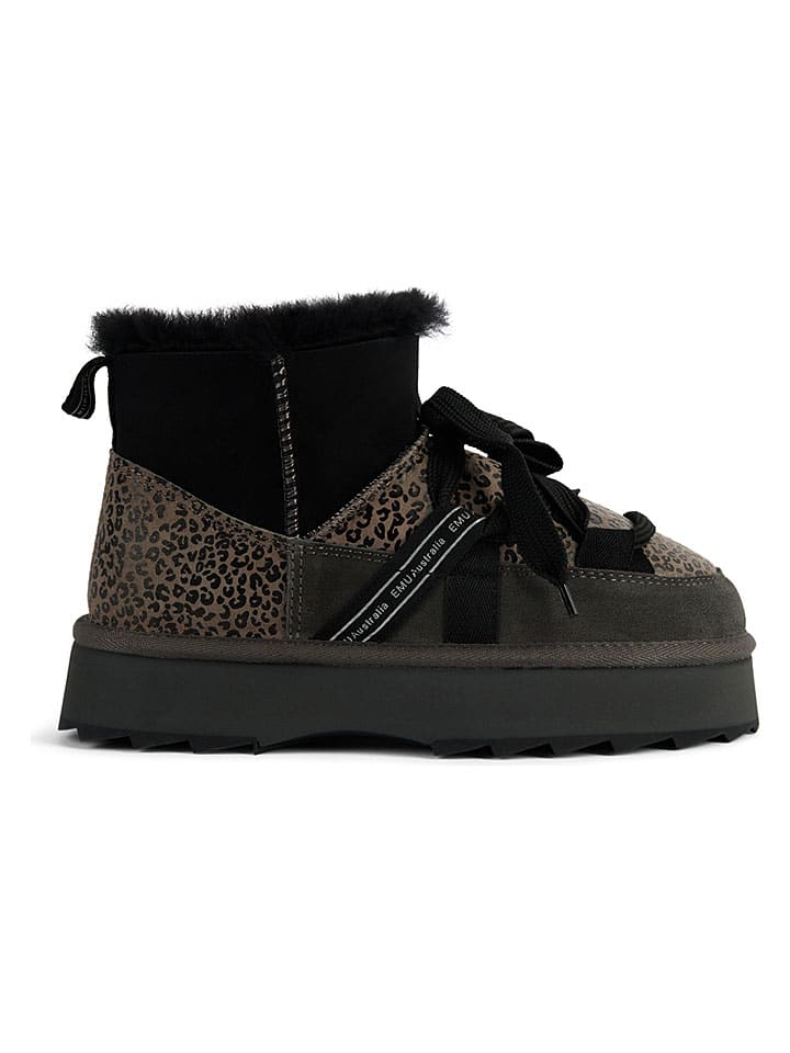 Leder-Winterboots in Braun
