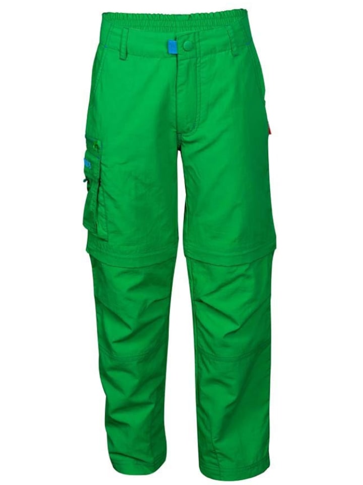 Spodnie trekkingowe Zipp-Off "Oppland" - Regular fit - w kolorze zielonym