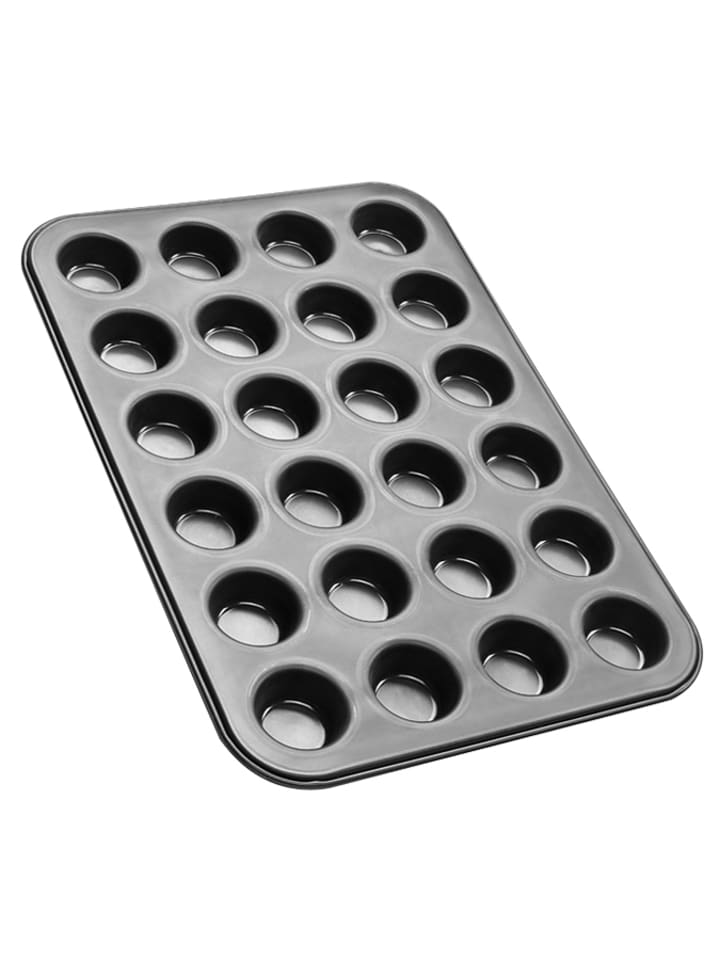 Forma "Black Metallic" w kolorze czarnym na muffinki - 38 x 26 cm