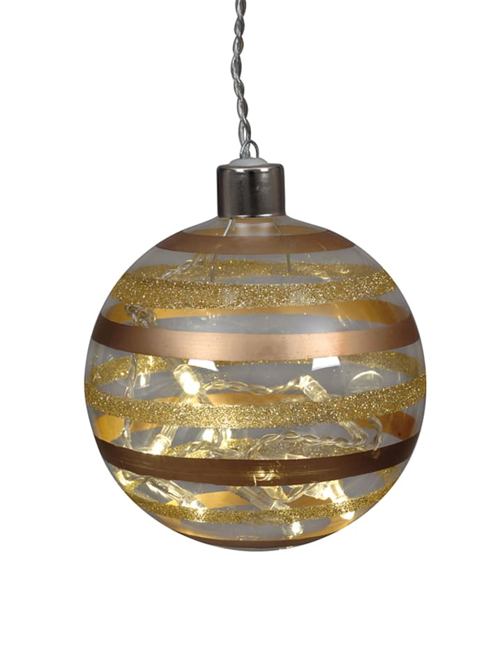 Zawieszka LED "Ball" w kolorze złotym - Ø 10 cm