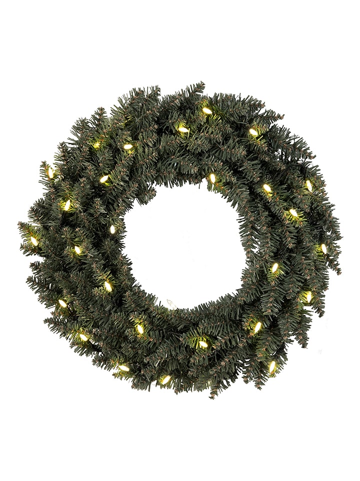 LED-Tannenkranz "Calgary" in Grün - Ø 50 cm