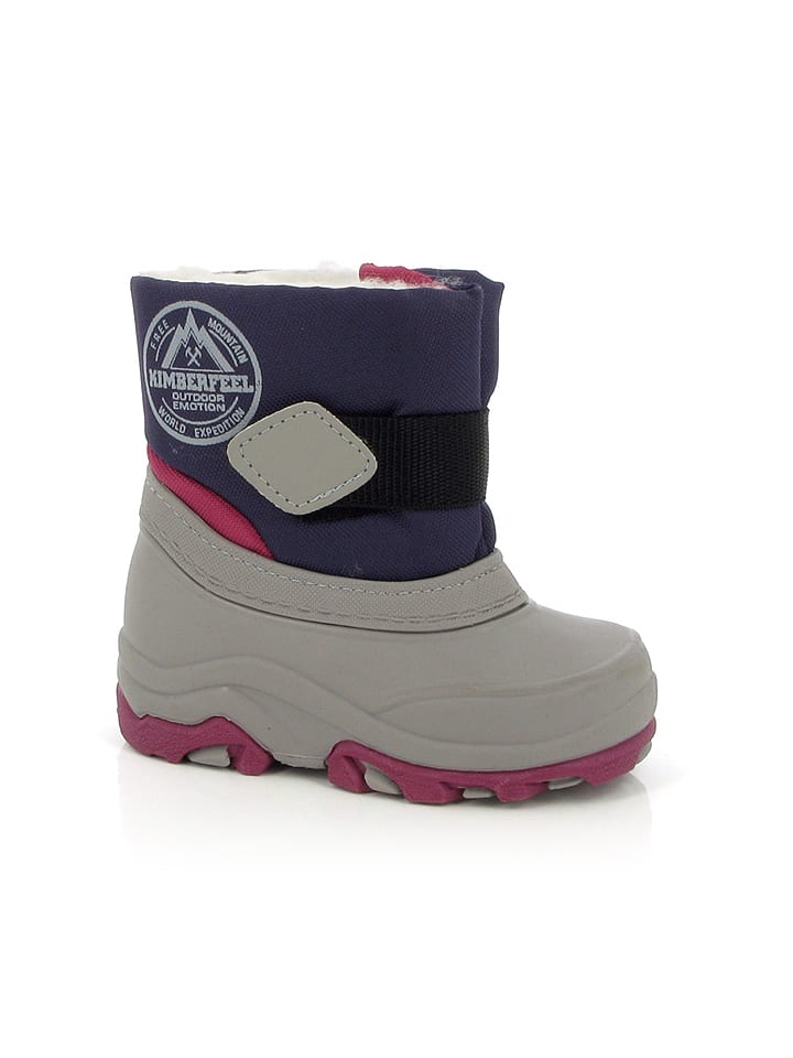 Winterlaarzen "Abby" grijs/donkerblauw