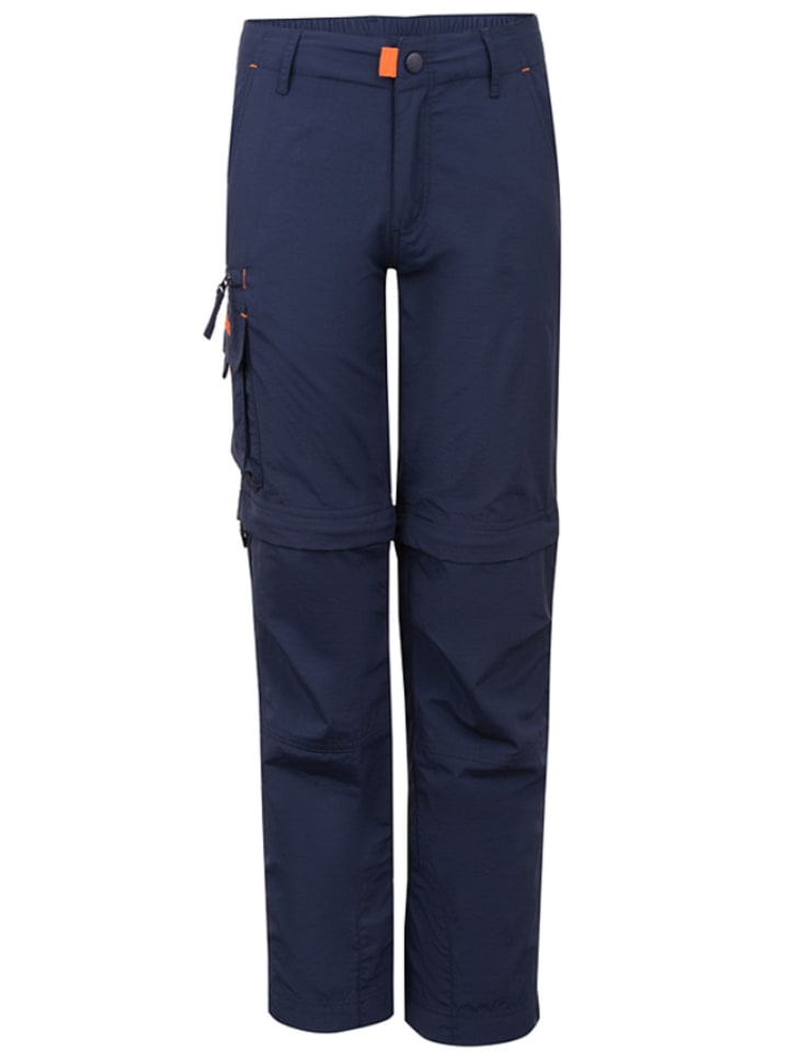 Spodnie trekkingowe Zipp-Off "Oppland" - Slim fit - w kolorze granatowym