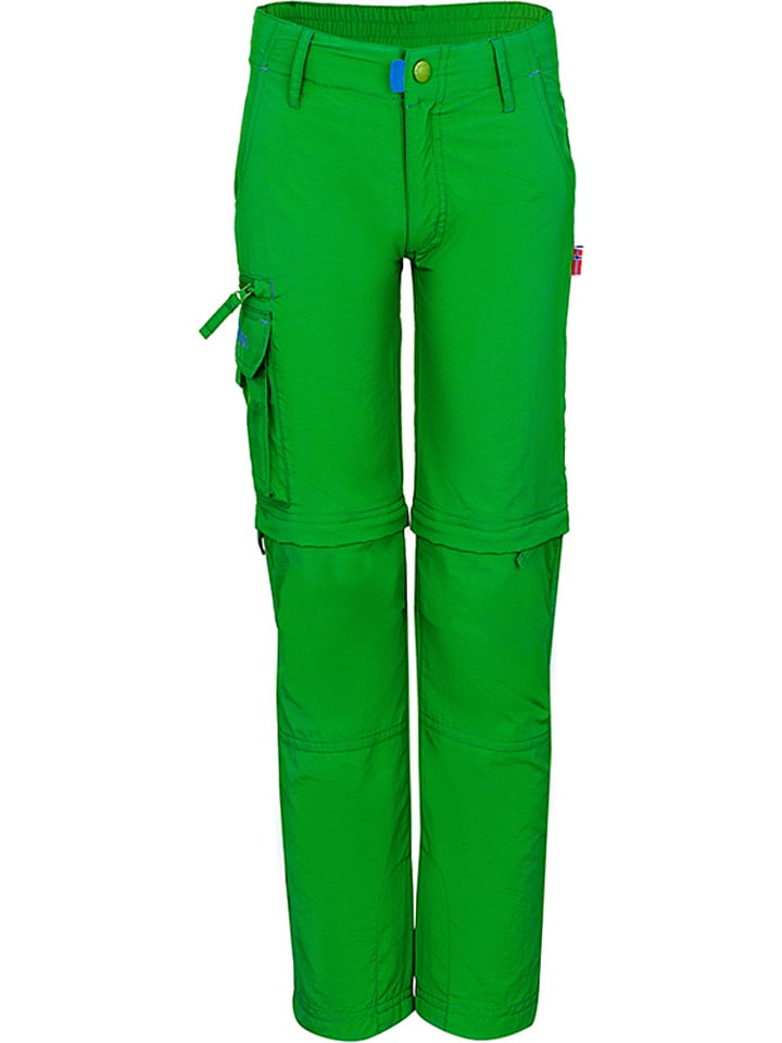 Spodnie trekkingowe Zipp-Off "Oppland" - Slim fit - w kolorze zielonym