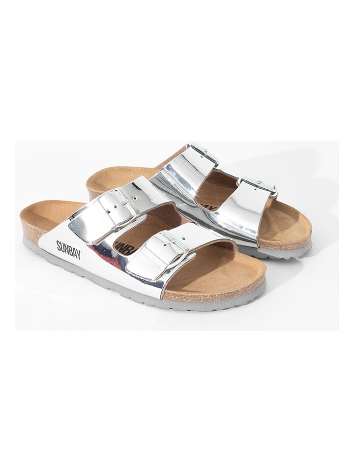 Slippers "Trefle" zilverkleurig