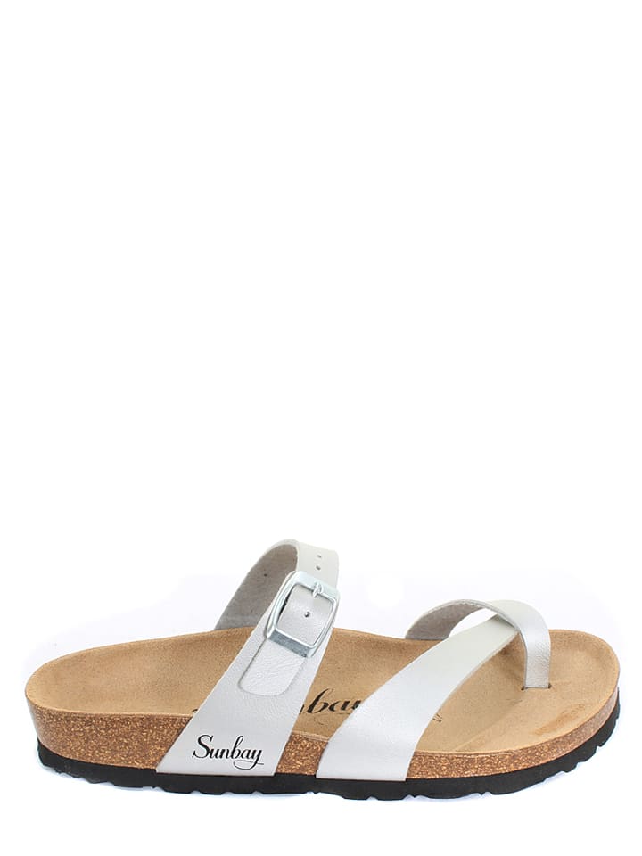Teenslippers "Tulipe" zilverkleurig