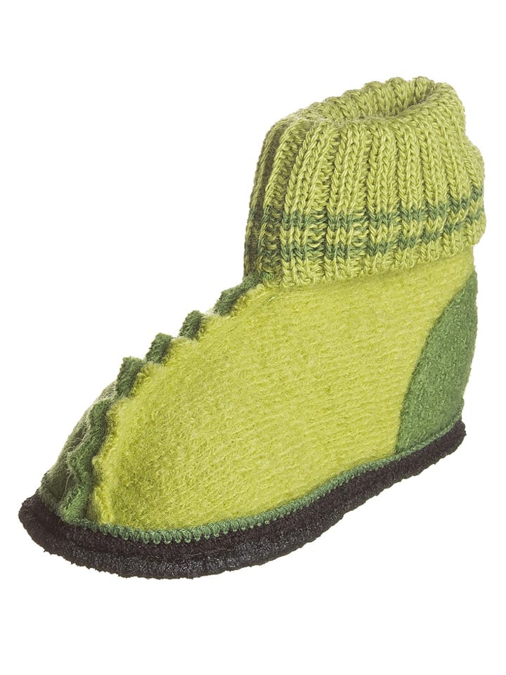 Hüttenschuhe "Trixi" in Lime