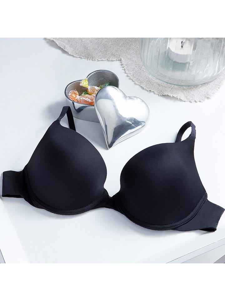 Wonderbra Biustonosz push up w kolorze czarnym najlepsze wyprzeda e w limango