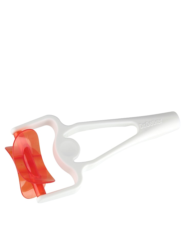 Rolbare steekvorm wit/rood