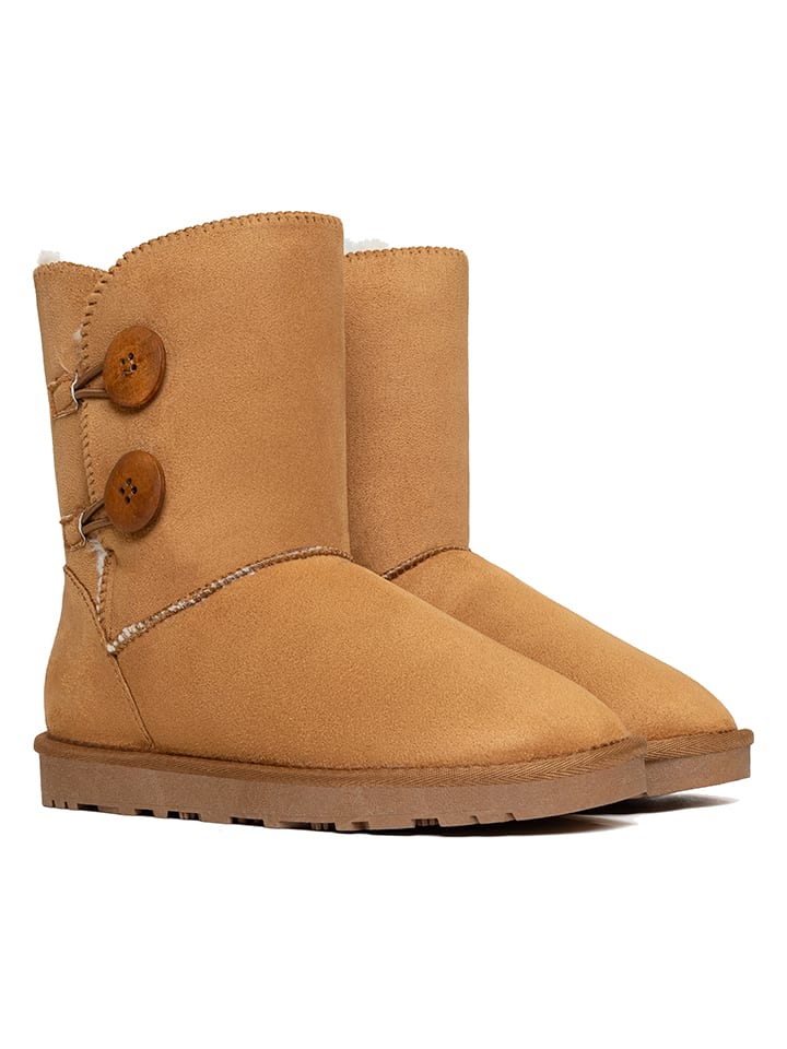 Winterboots "Elisa" in Hellbraun