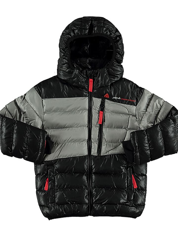 Winterjacke in Schwarz/ Grau
