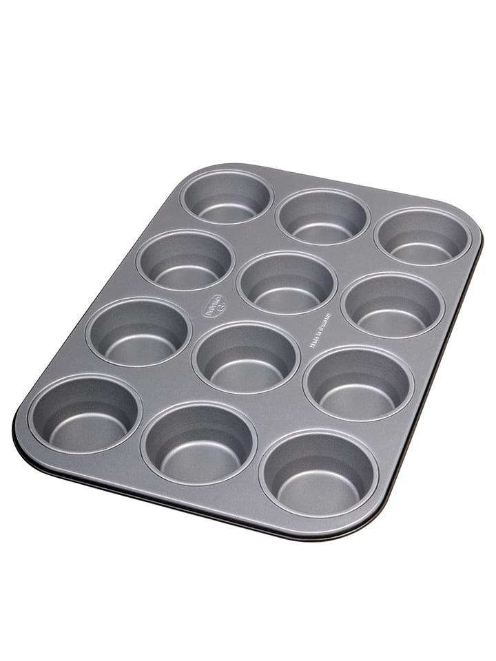 Foremka w kolorze antracytowym do muffinek - 26,5 x 38,5 cm