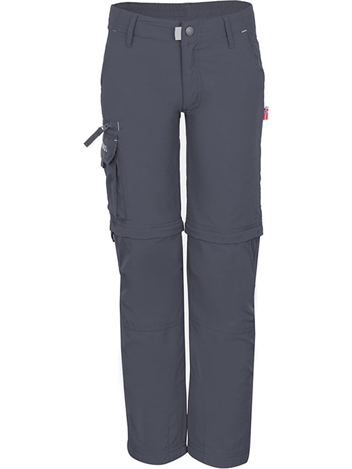 Spodnie trekkingowe Zipp-Off "Oppland" - Slim fit - w kolorze antracytowym