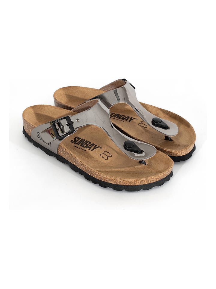 Teenslippers "Camelia" zilverkleurig