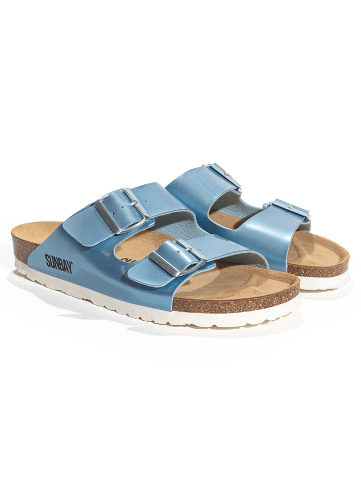 Pantoletten "Trefle" in Hellblau