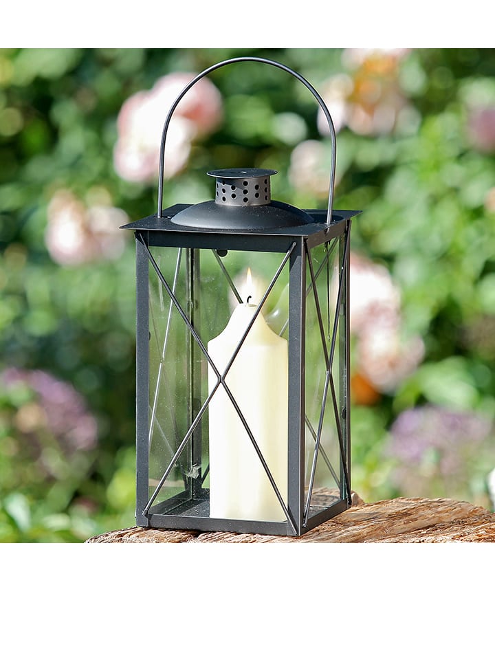 Latarnia "Farol" w kolorze czarnym - wys. 30 cm
