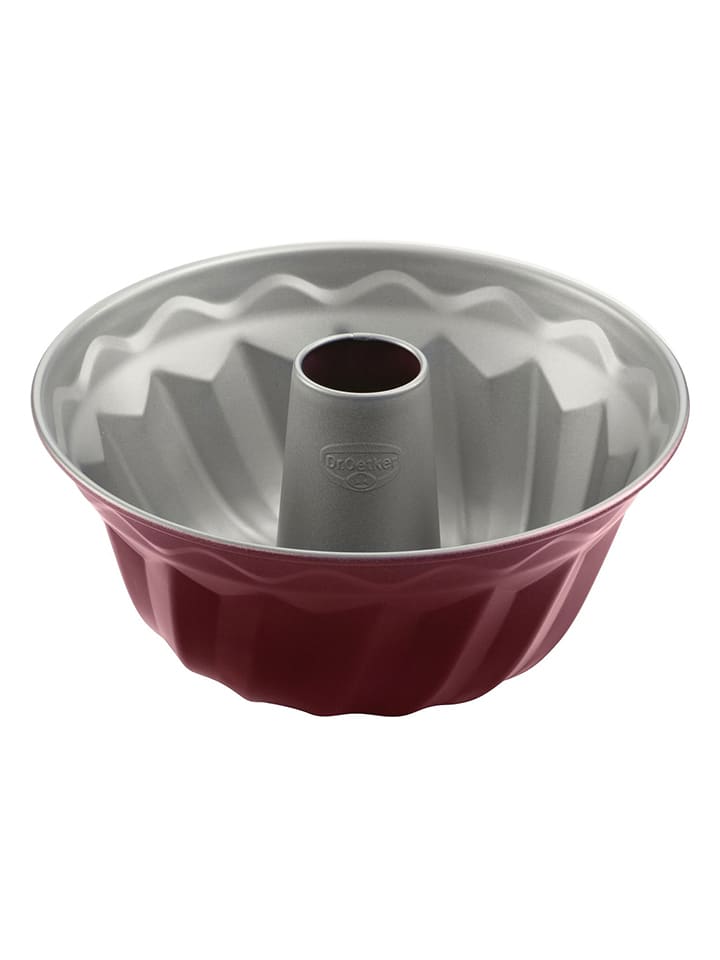 Gugelhupfform "Back Liebe" in Rot/ Silber - Ø 22 cm