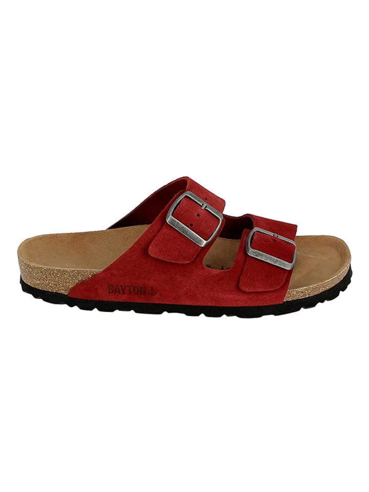 Leren slippers "Atlas" rood