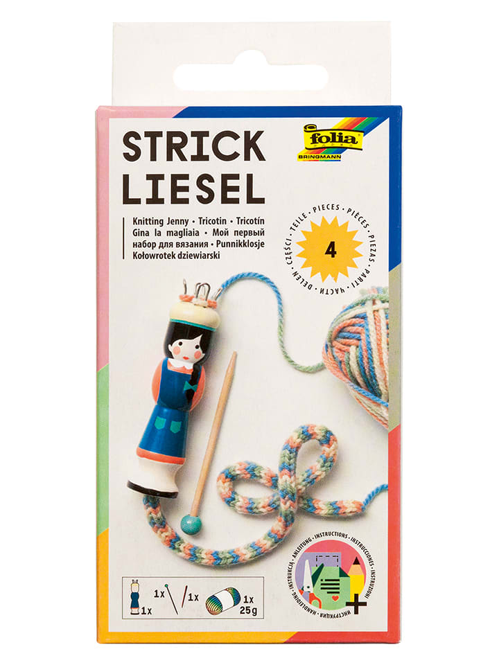 Bastelset "Strickliesel" in Bunt