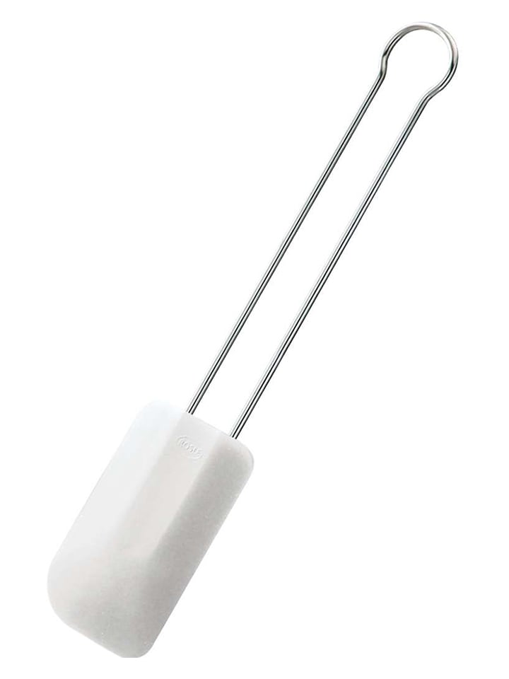 Łopatka w kolorze srebrno-białym do ciasta - dł. 26,5 cm