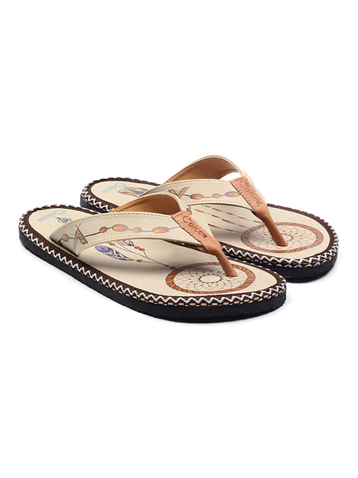 Teenslippers beige/meerkleurig