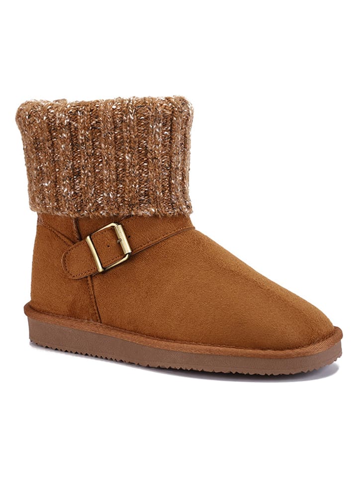 Winterboots "Kourtney" in Hellbraun