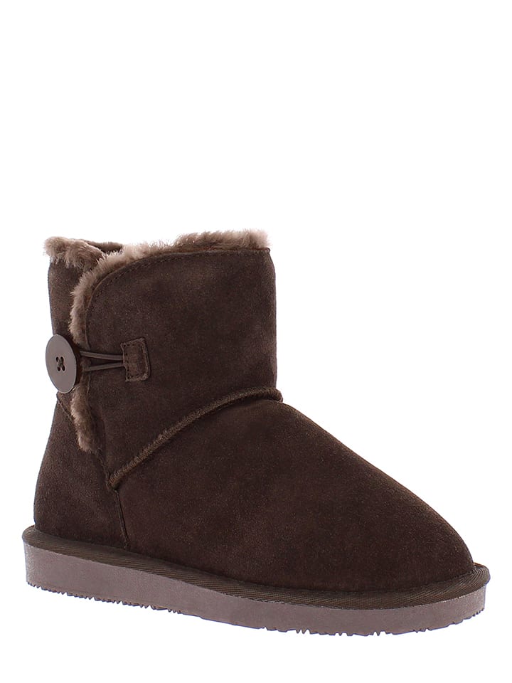 Leren winterboots "Crestone" donkerbruin