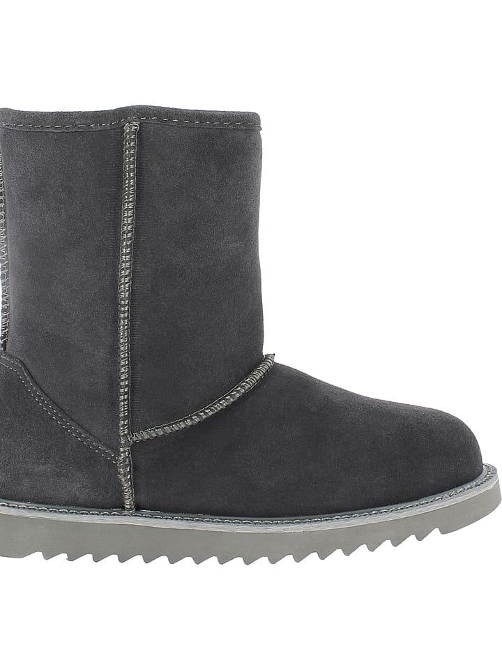 Gooce Skorzane kozaki zimowe Sawel Waterproof w kolorze antracytowym najlepsze wyprzeda e w limango