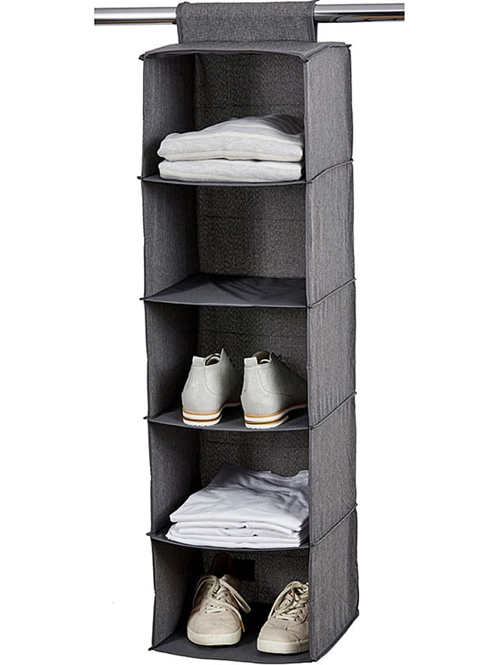 Organizer wiszący w kolorze antracytowym - 30 x 100 x 30 cm