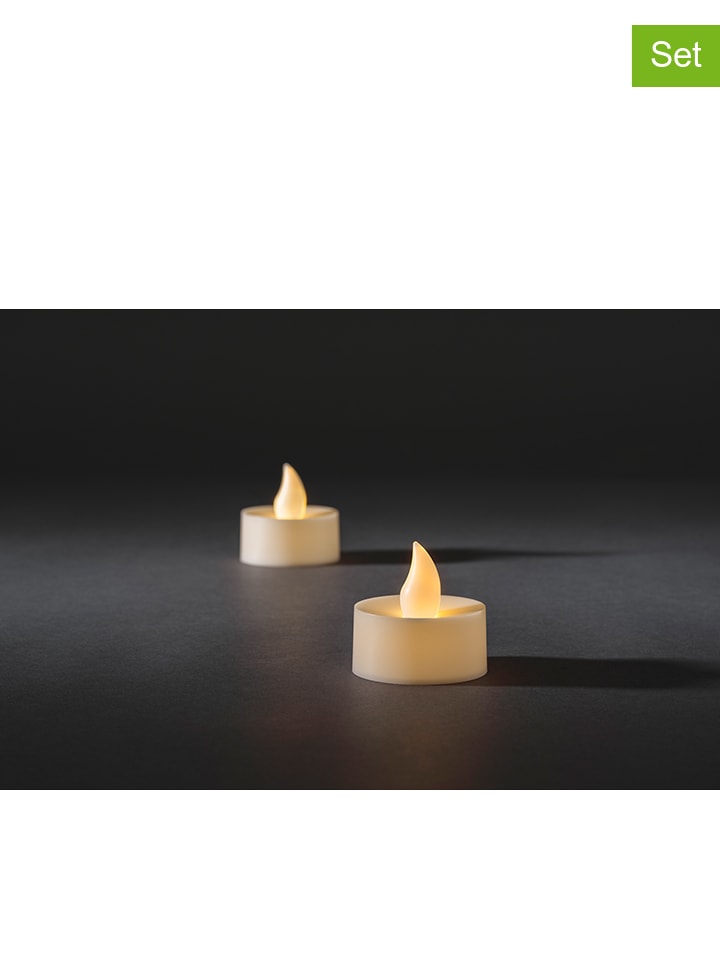 Podgrzewacze LED (2 szt.) w kolorze białym - wys. 5,6 cm