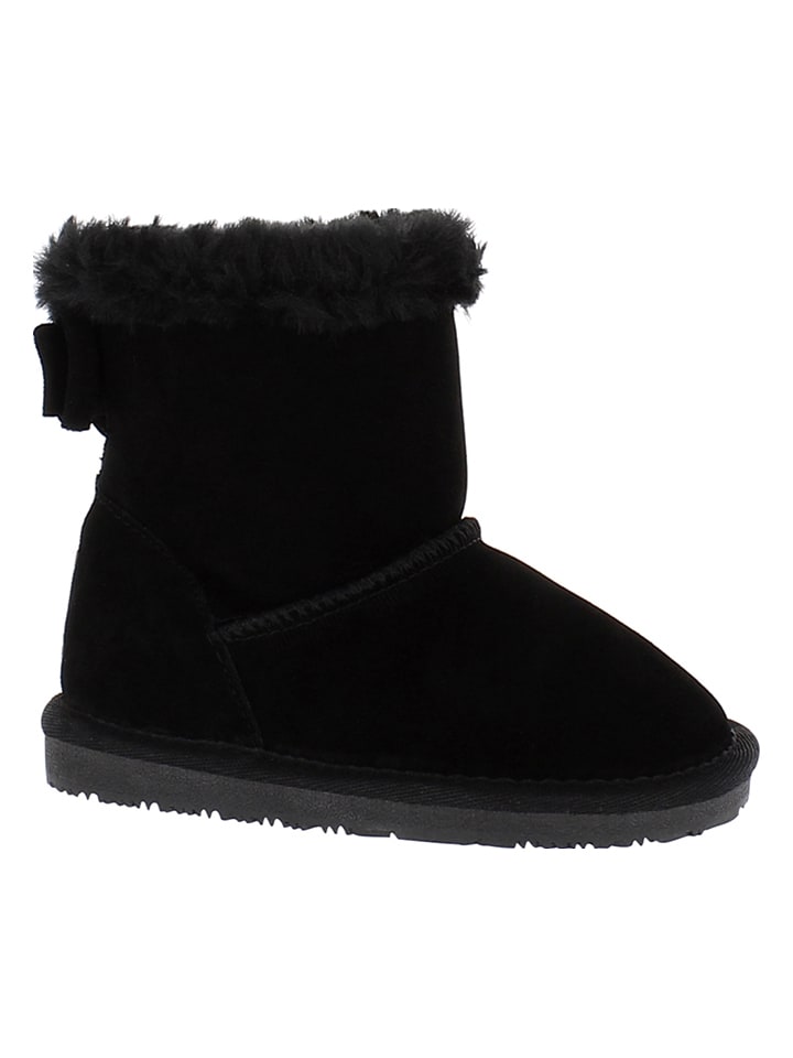 Leder-Winterboots "Amak Toddler" in Schwarz
