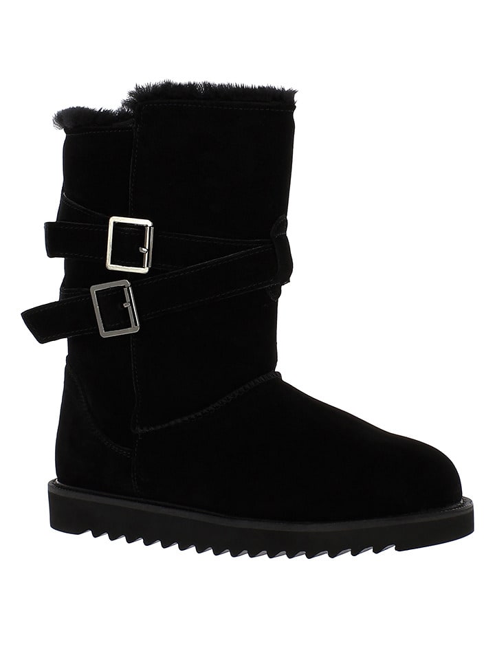 Leren winterlaarzen "Huntspill Waterproof" zwart