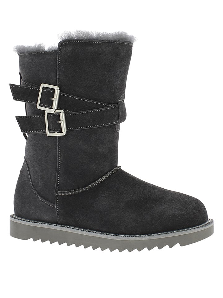 Leren winterlaarzen "Huntspill Waterproof" antraciet