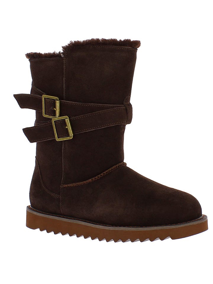 Leren winterlaarzen "Huntspill Waterproof" donkerbruin