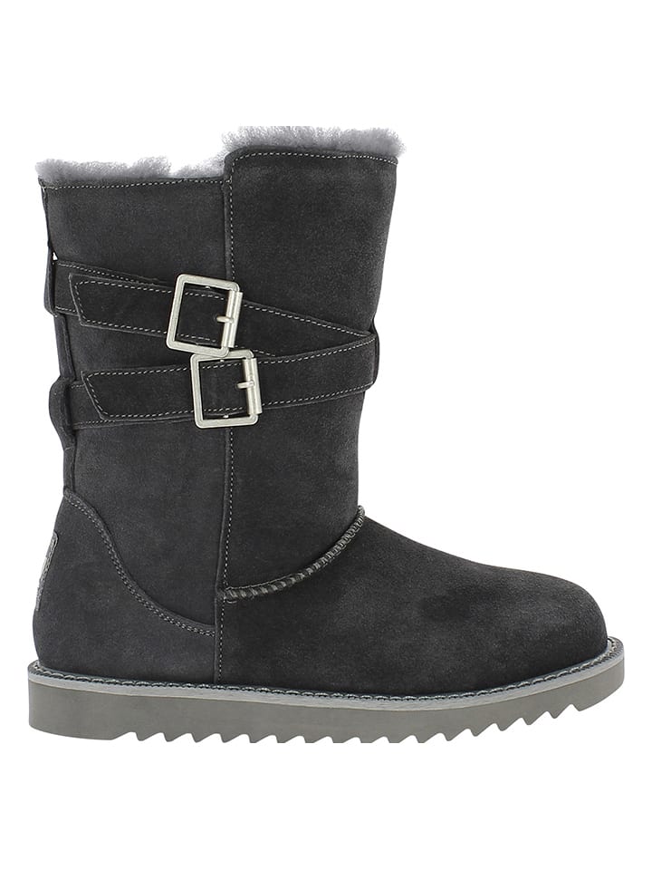 Leren winterlaarzen "Mells Waterproof" grijs