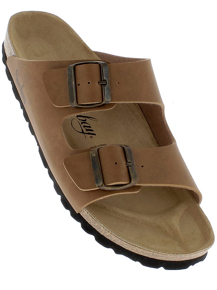 Pantoletten "Trefle" in Camel