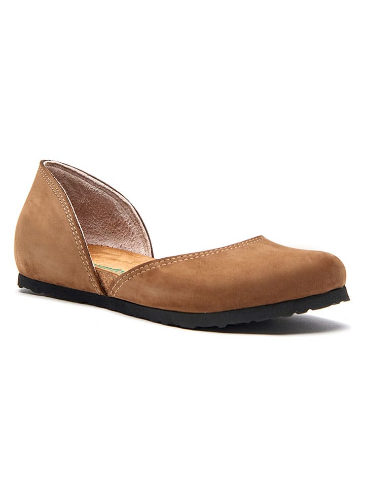 Leder-Ballerinas in Sand