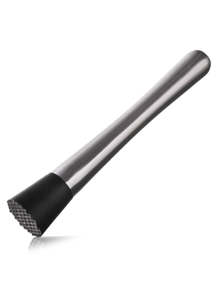 Cocktail-Stampfer in Silber/Schwarz - (L)20,5 cm