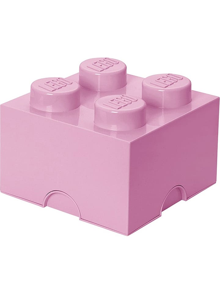 Pojemnik "Brick 4" w kolorze jasnoróżowym - 25 x 18 x 25 cm